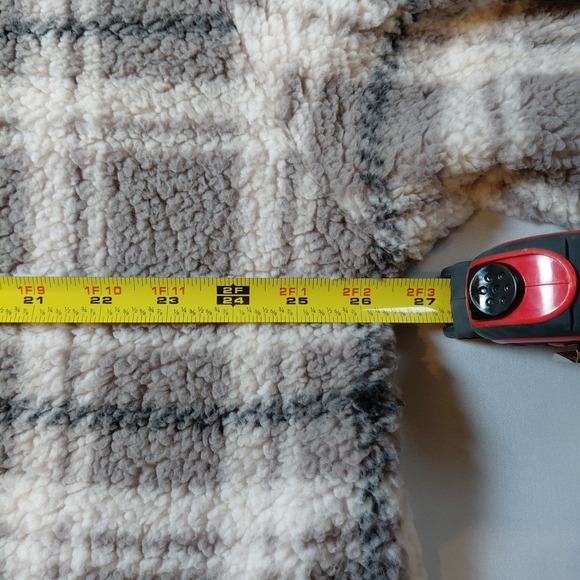 Koolaburra UGG Brushed Back Sherpa Hoodie Pullover Portobello Plaid  2X XXL 1/4 - Picture 3 of 15